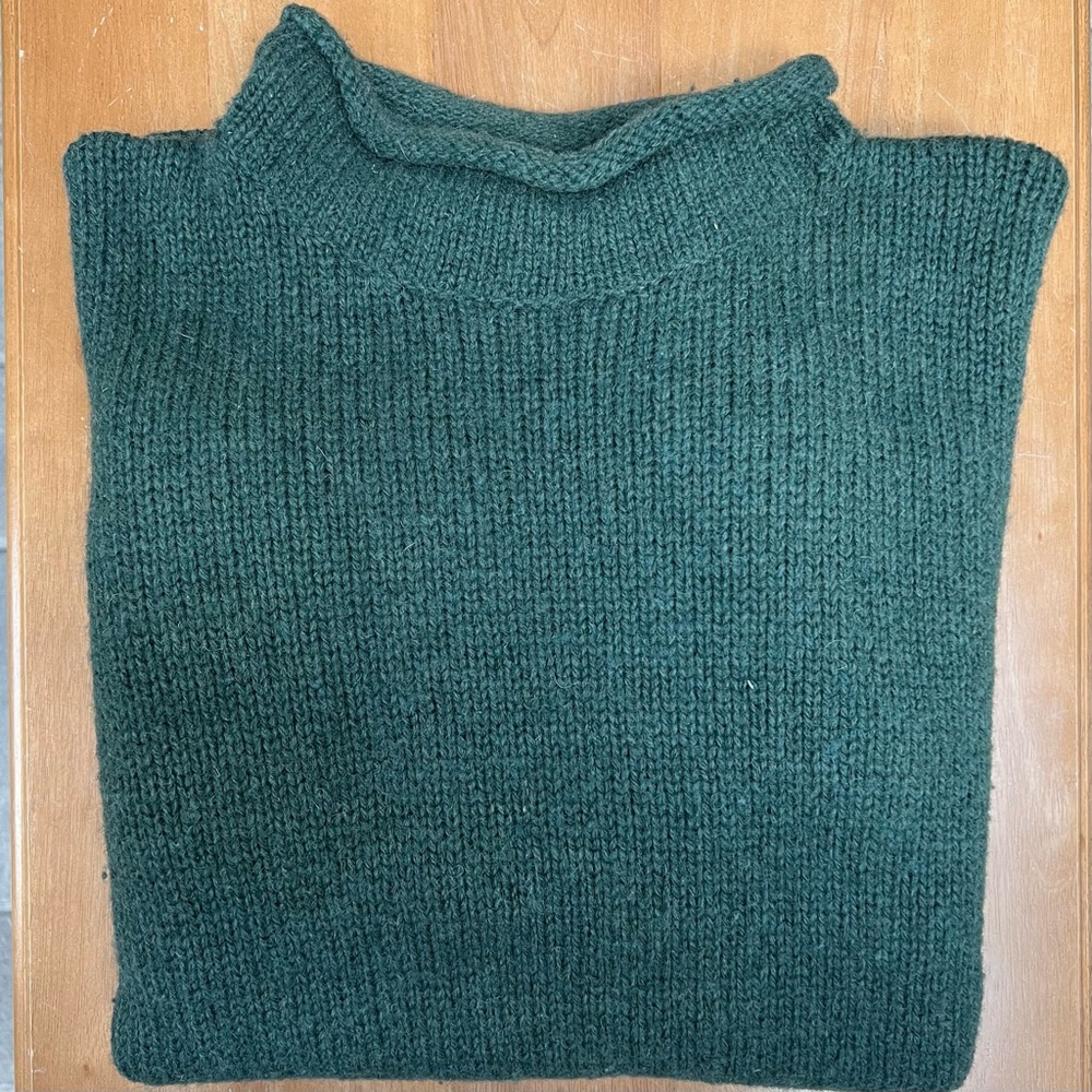 Green Turtleneck Sweater by
